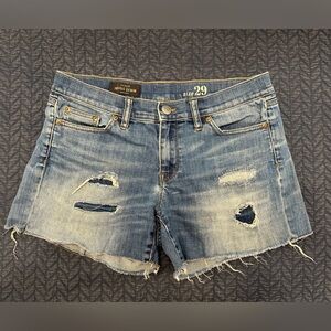 J. Crew denim shorts - distressed, frayed